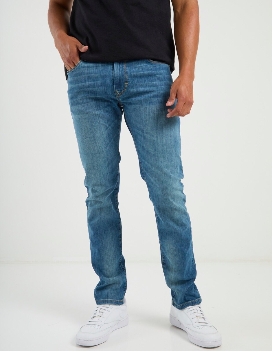 Jeans slim deslavado para hombre 2
