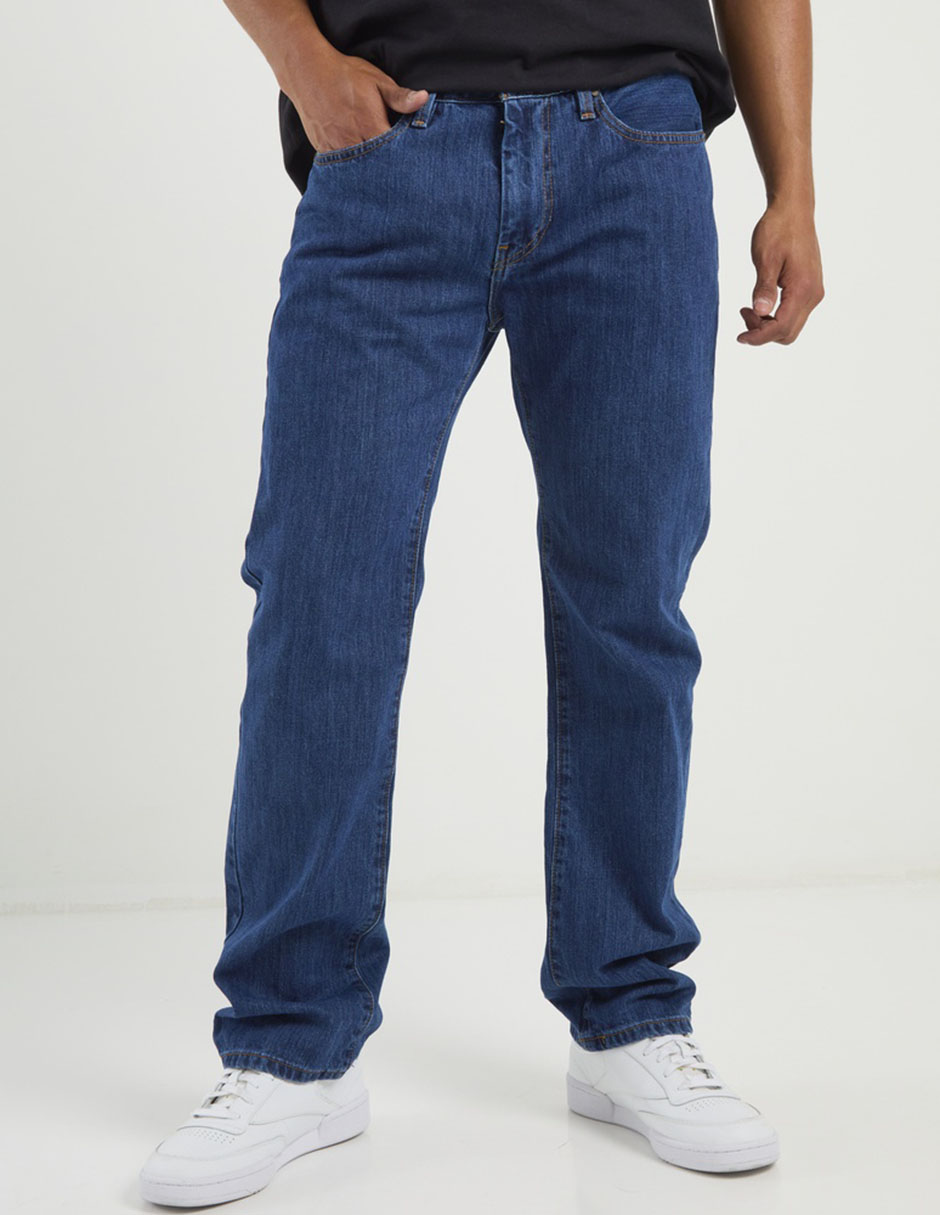 Jeans recto lavado obscuro para hombre 1