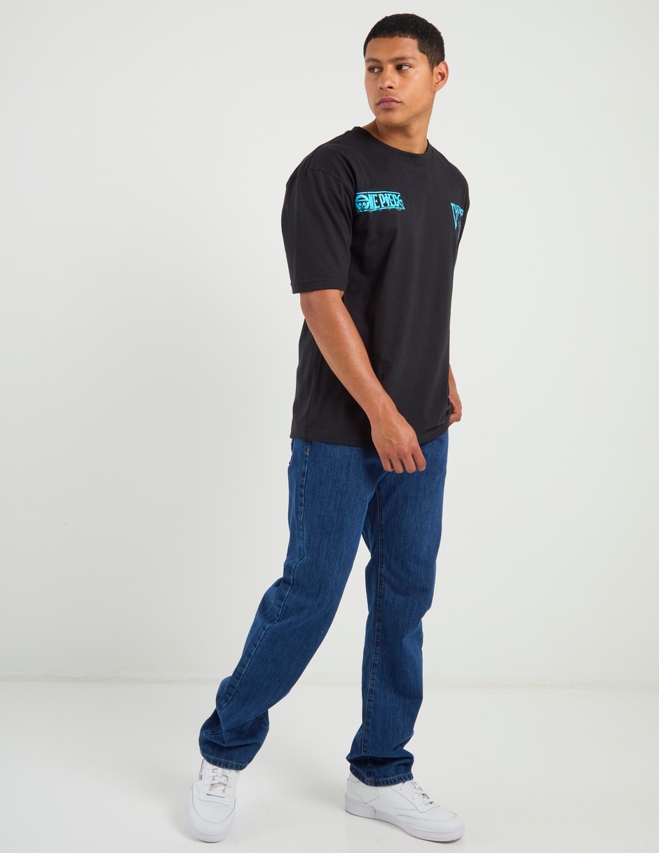 Jeans recto lavado obscuro para hombre 11