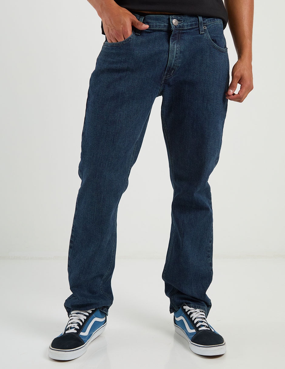 Jeans recto lavado obscuro para hombre 1