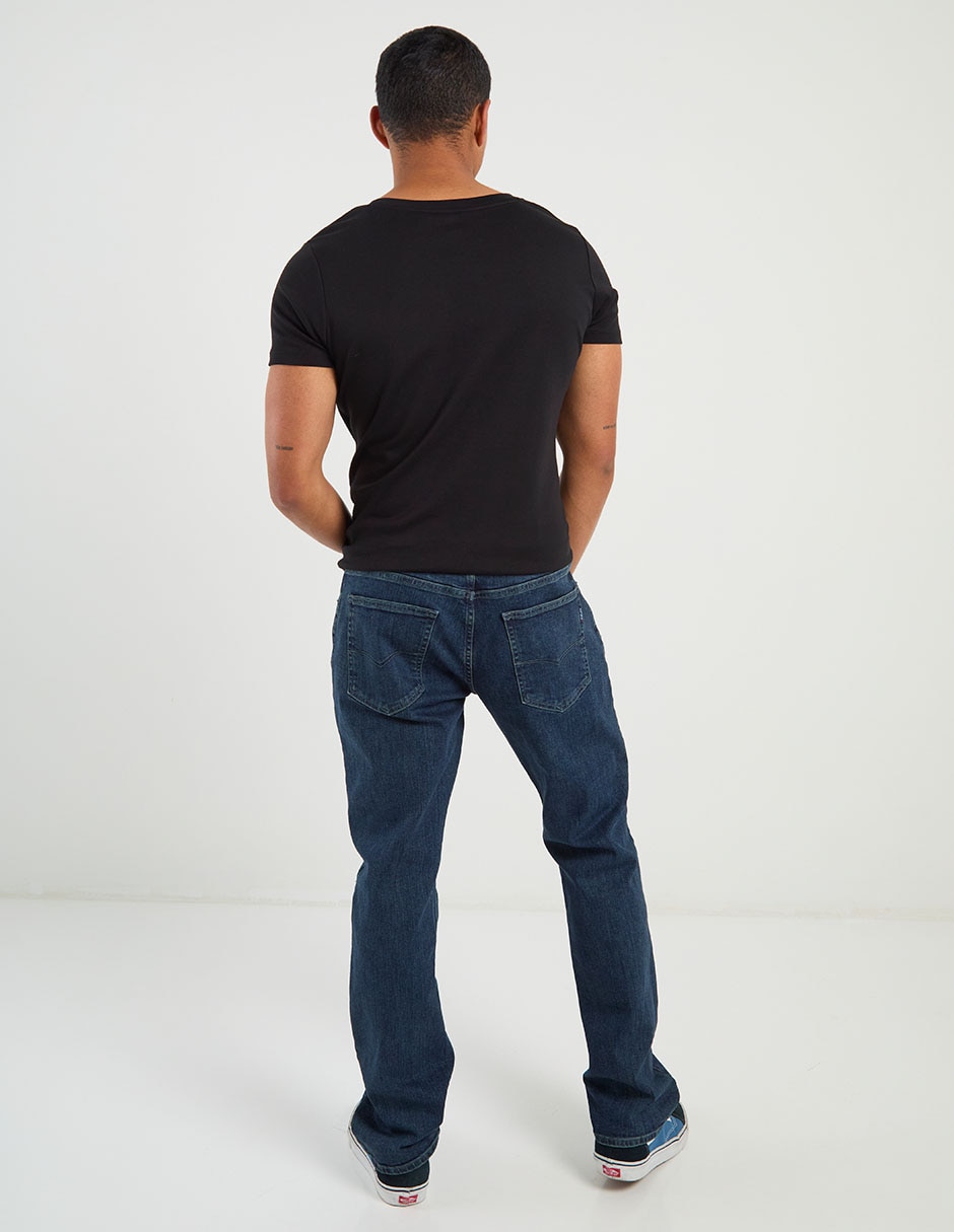 Jeans recto lavado obscuro para hombre 13