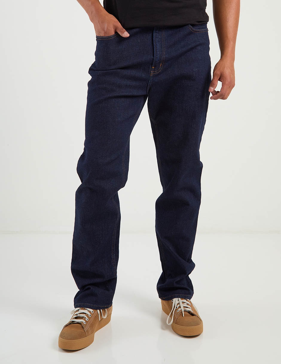 Jeans straight Oggi lavado obscuro para hombre