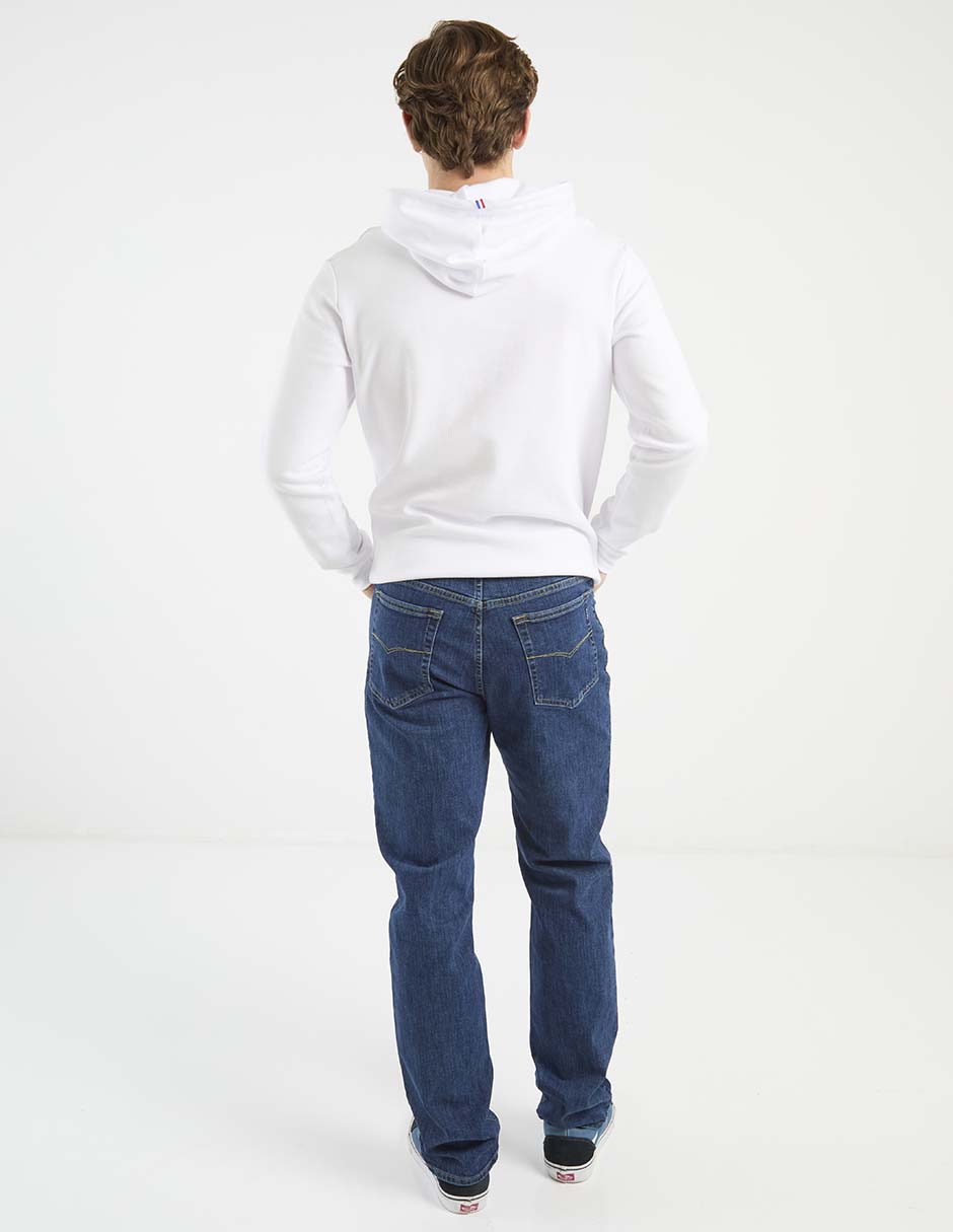 Jeans recto lavado medio para hombre