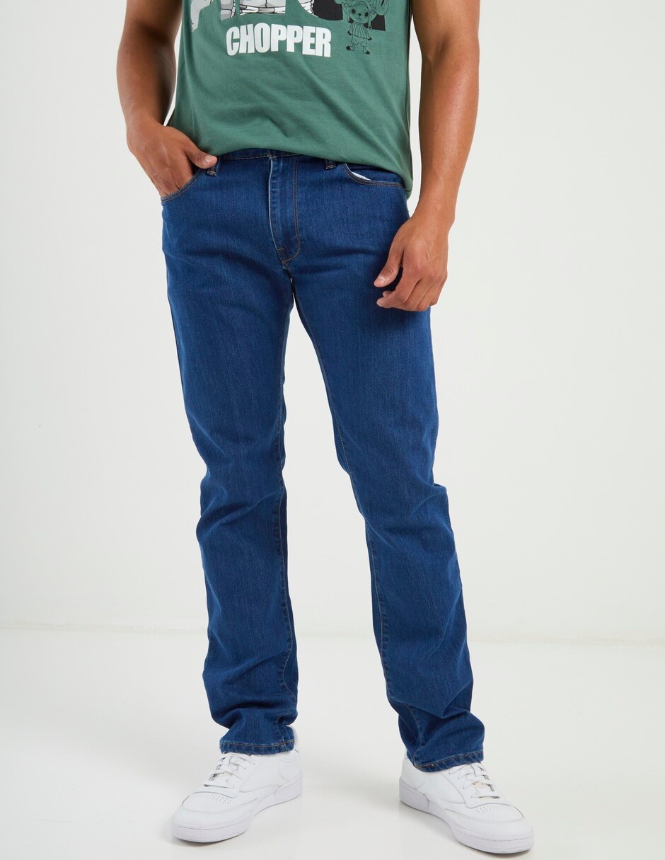 Jeans slim lavado obscuro para hombre 2