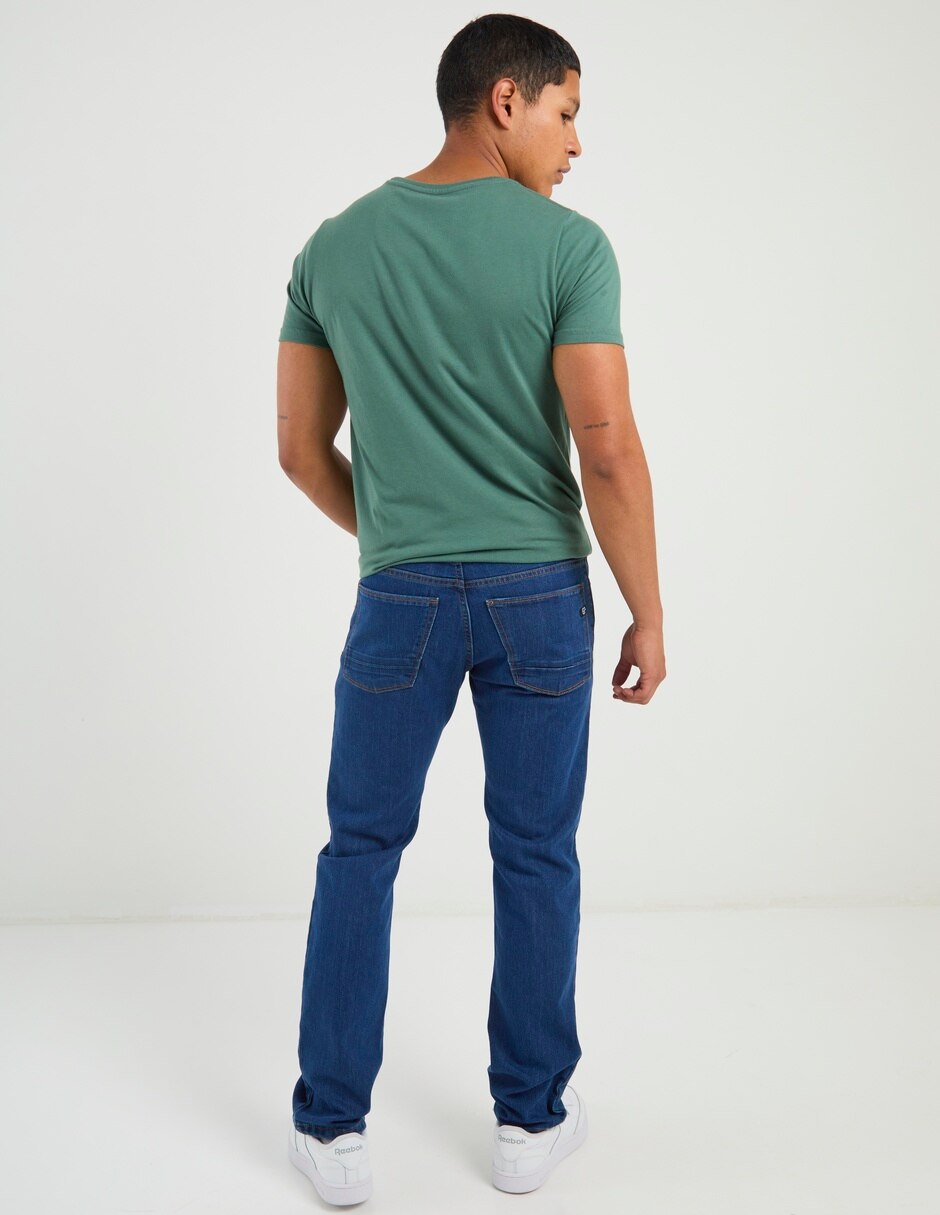 Jeans slim lavado obscuro para hombre 6