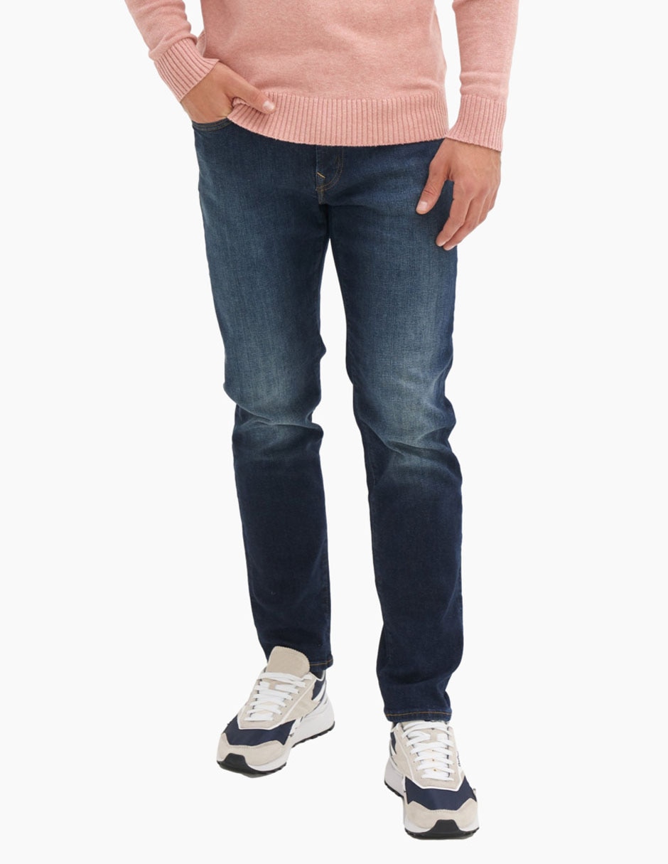 Jeans slim lavado obscuro para hombre Jeans slim lavado obscuro para hombre