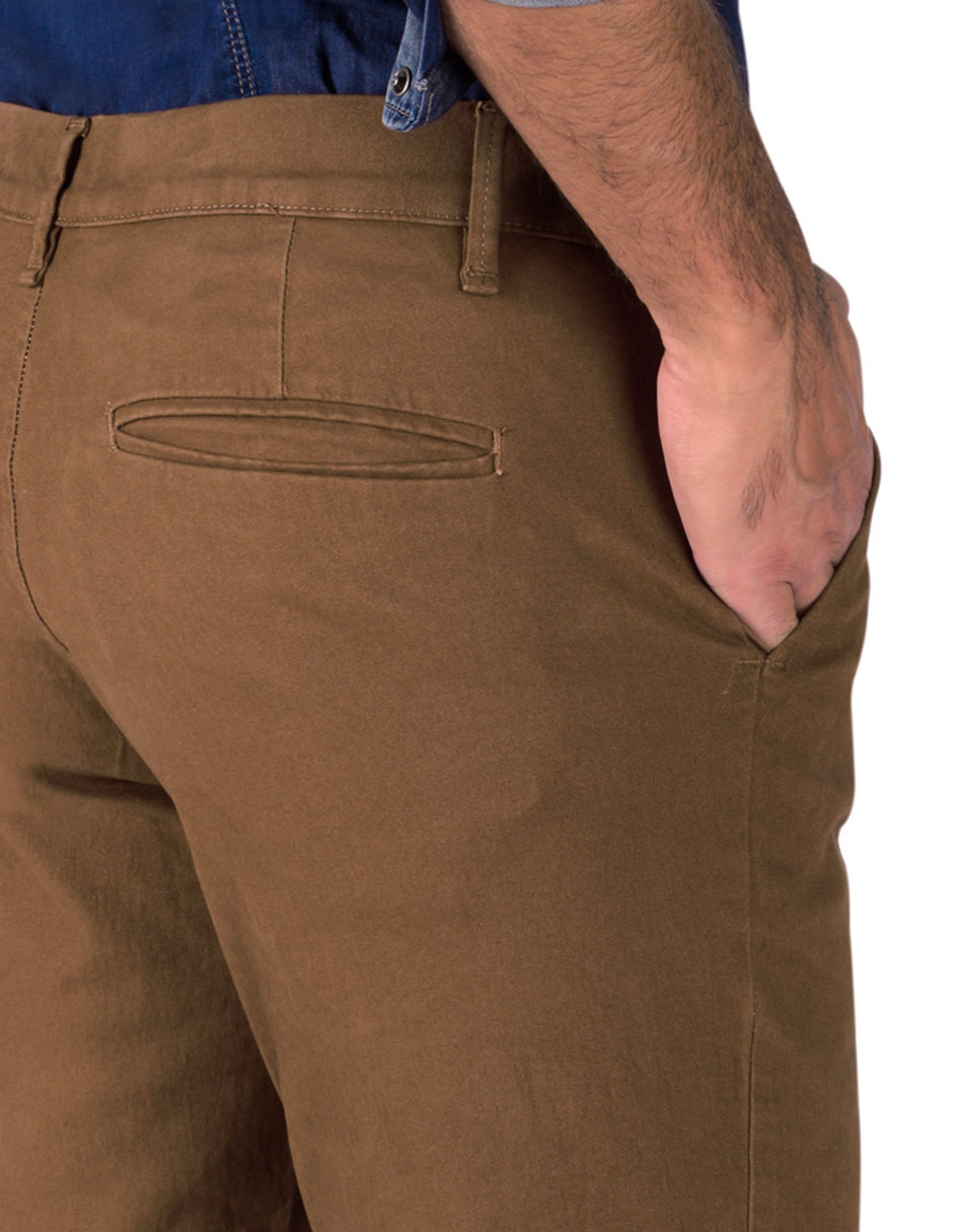 Pantalón chino slim de algodón para hombre 4