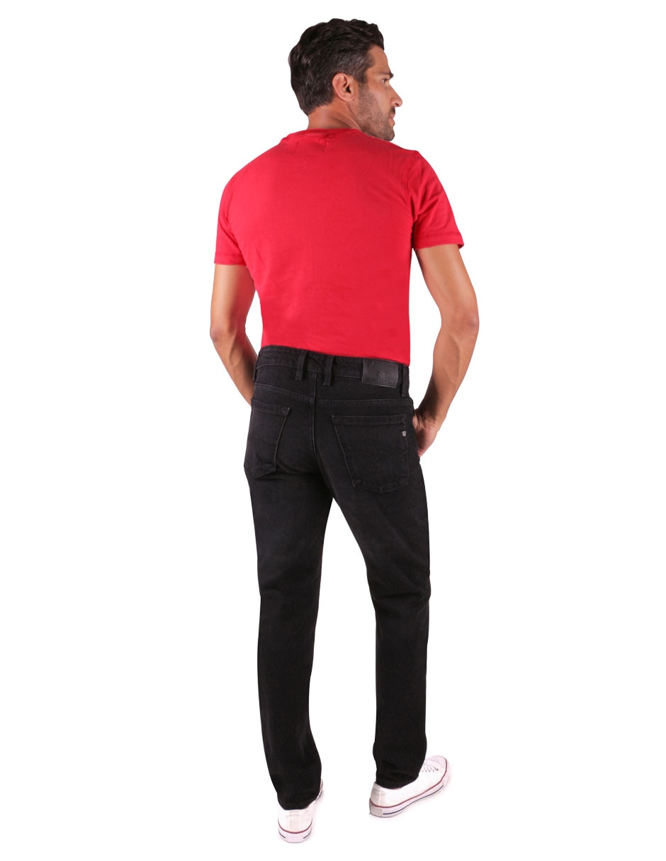 Jeans slim lavado whisker para hombre 2