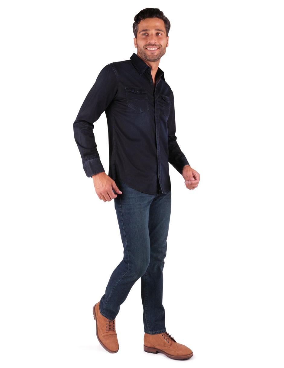 Jeans slim Silver Plate lavado whisker para hombre