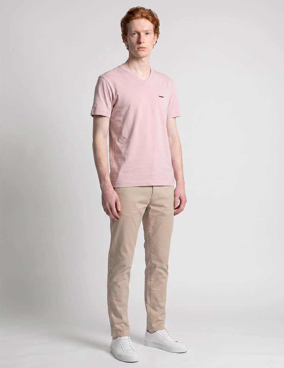 Playera Silver Plate cuello V para hombre