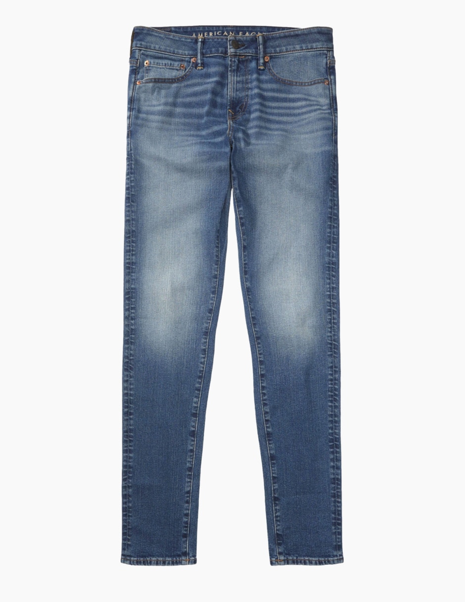 Jeans skinny deslavado para hombre 6