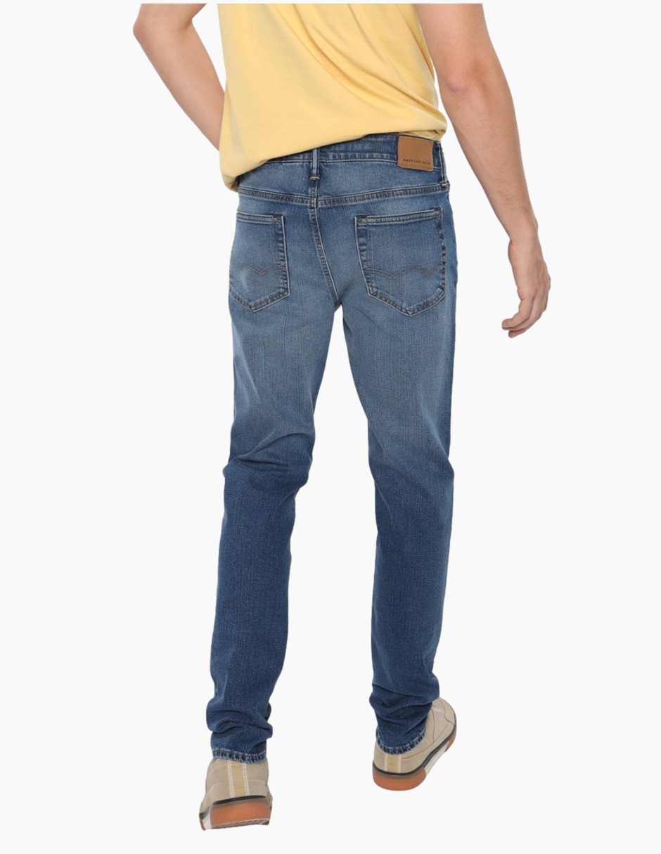 Jeans skinny deslavado para hombre 7