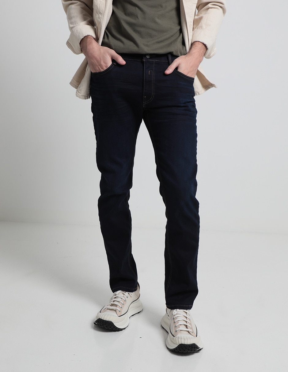 Jeans skinny lavado stone wash para hombre 1