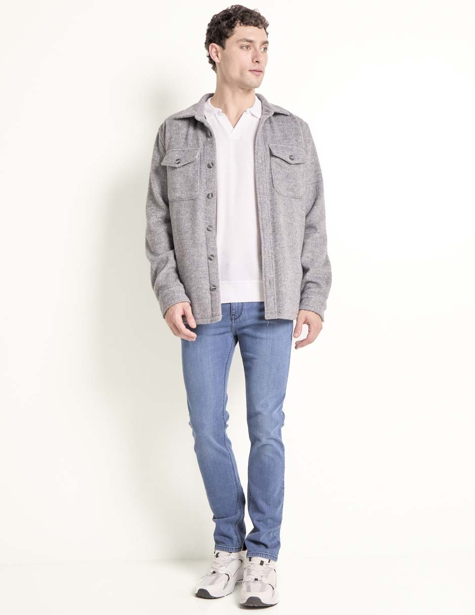 Jeans slim deslavado para hombre