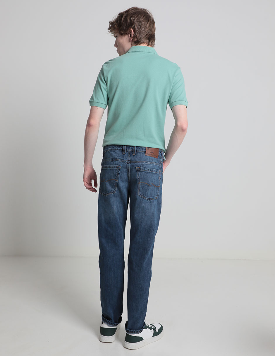 Jeans slim lavado stone wash para hombre