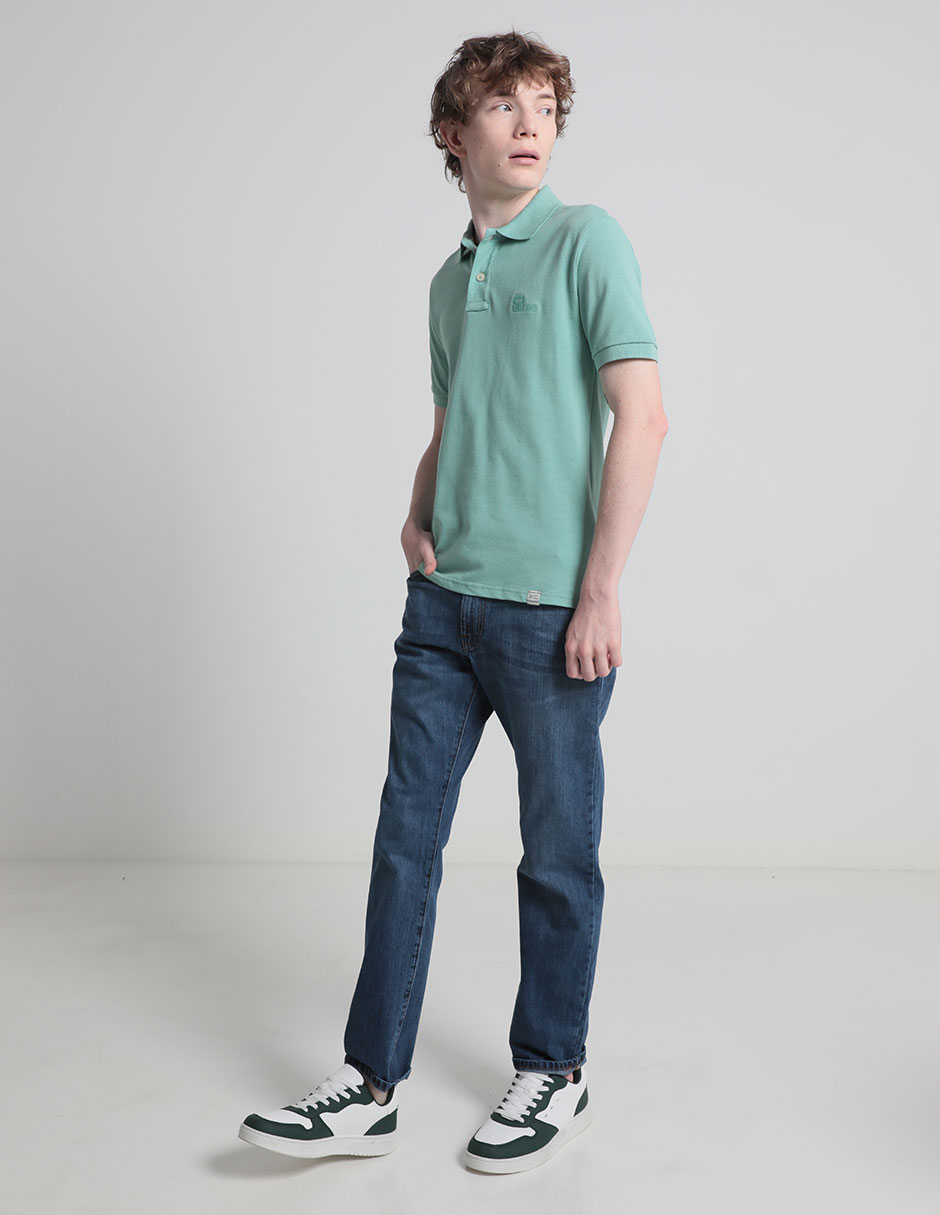Jeans slim lavado stone wash para hombre