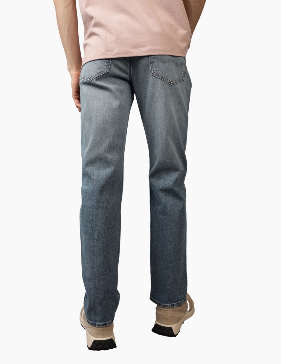 Jeans straight American Eagle deslavado para hombre