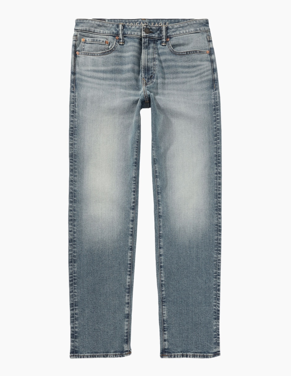 Jeans straight American Eagle deslavado para hombre
