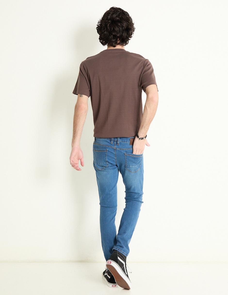 Jeans skinny deslavado para hombre 2