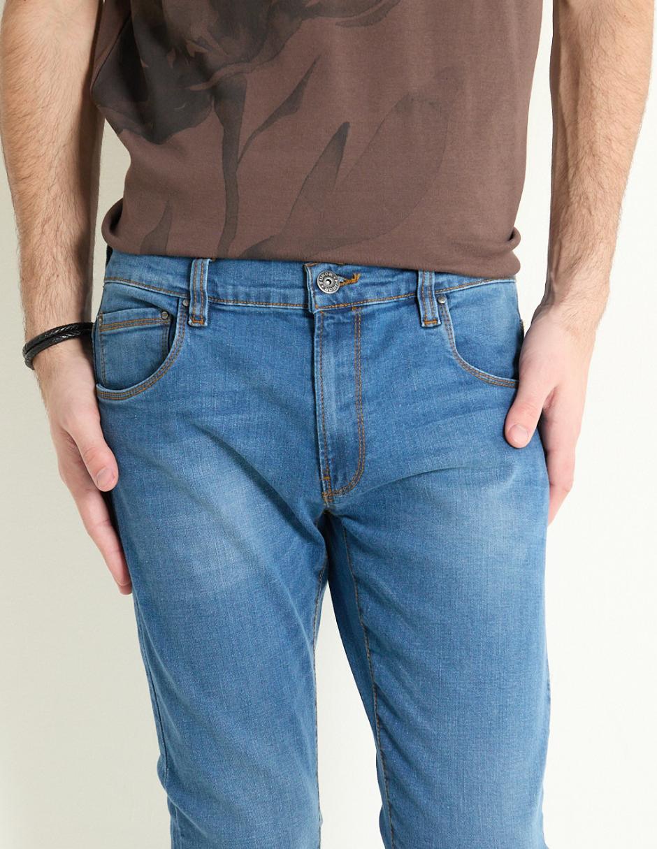Jeans skinny deslavado para hombre 4