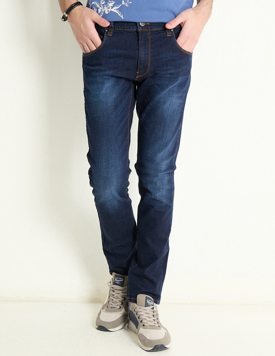 Jeans skinny deslavado para hombre
