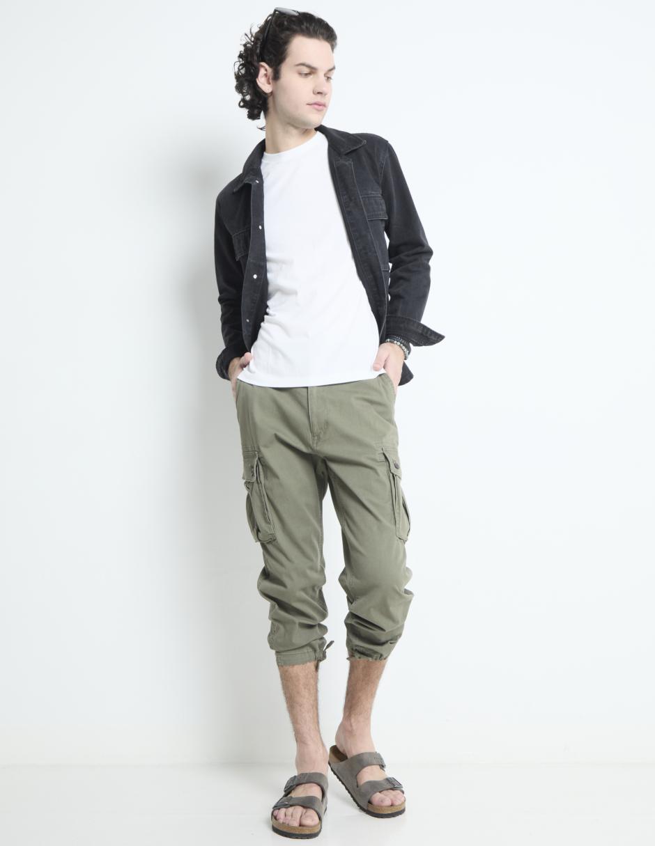 Pantalón cargo regular American Eagle de algodón para hombre