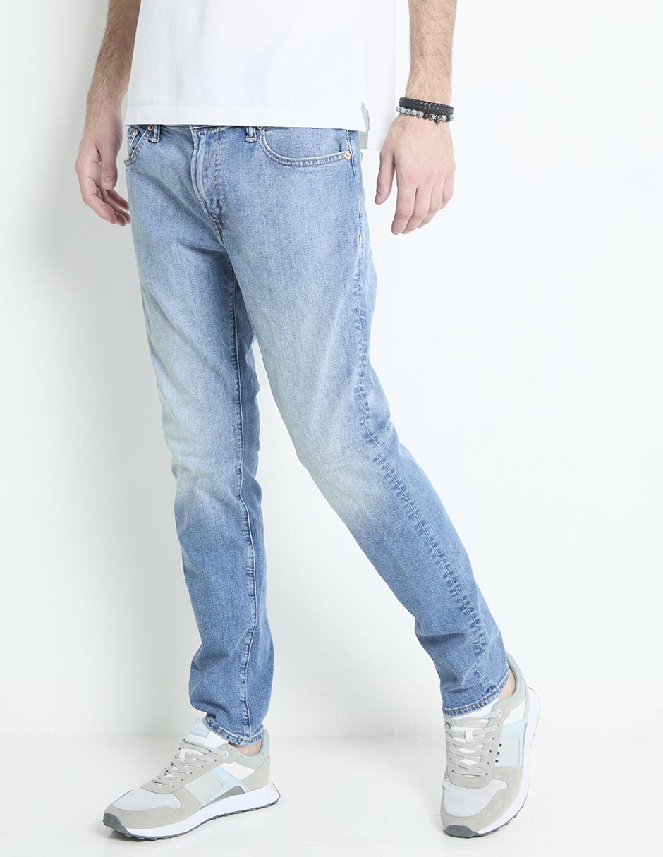 Jeans slim deslavado para hombre