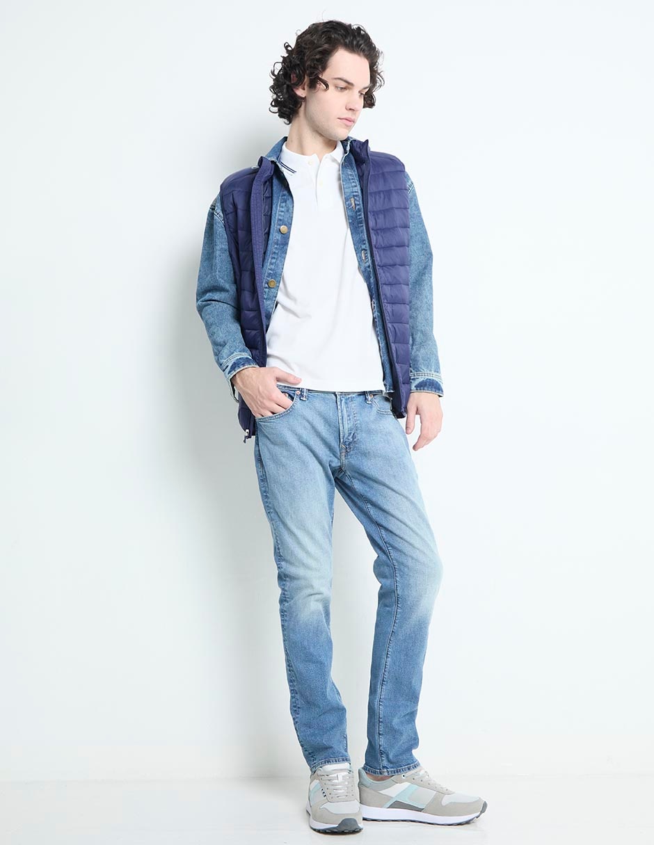 Jeans slim American Eagle deslavado para hombre