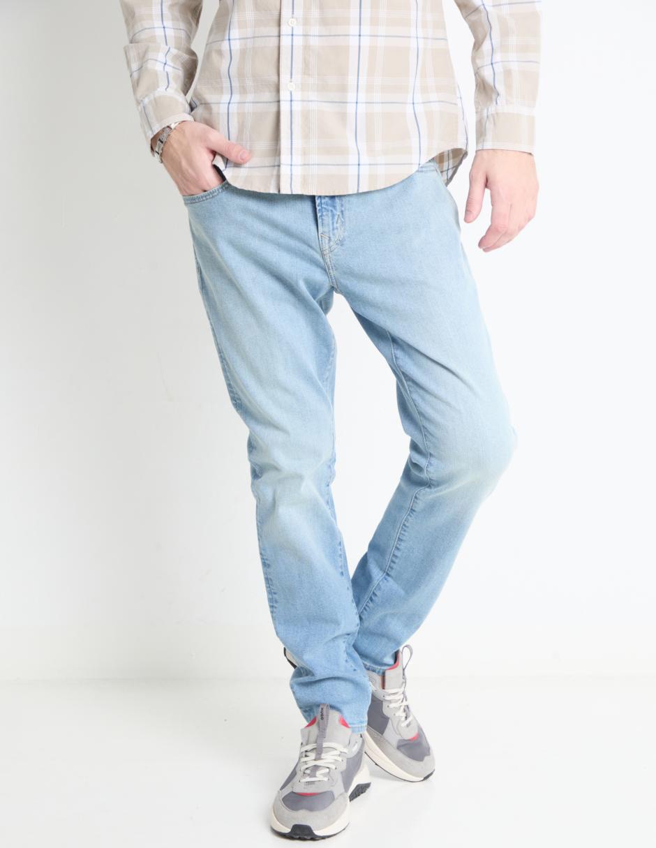 Jeans straight lavado claro para hombre Jeans straight lavado claro para hombre