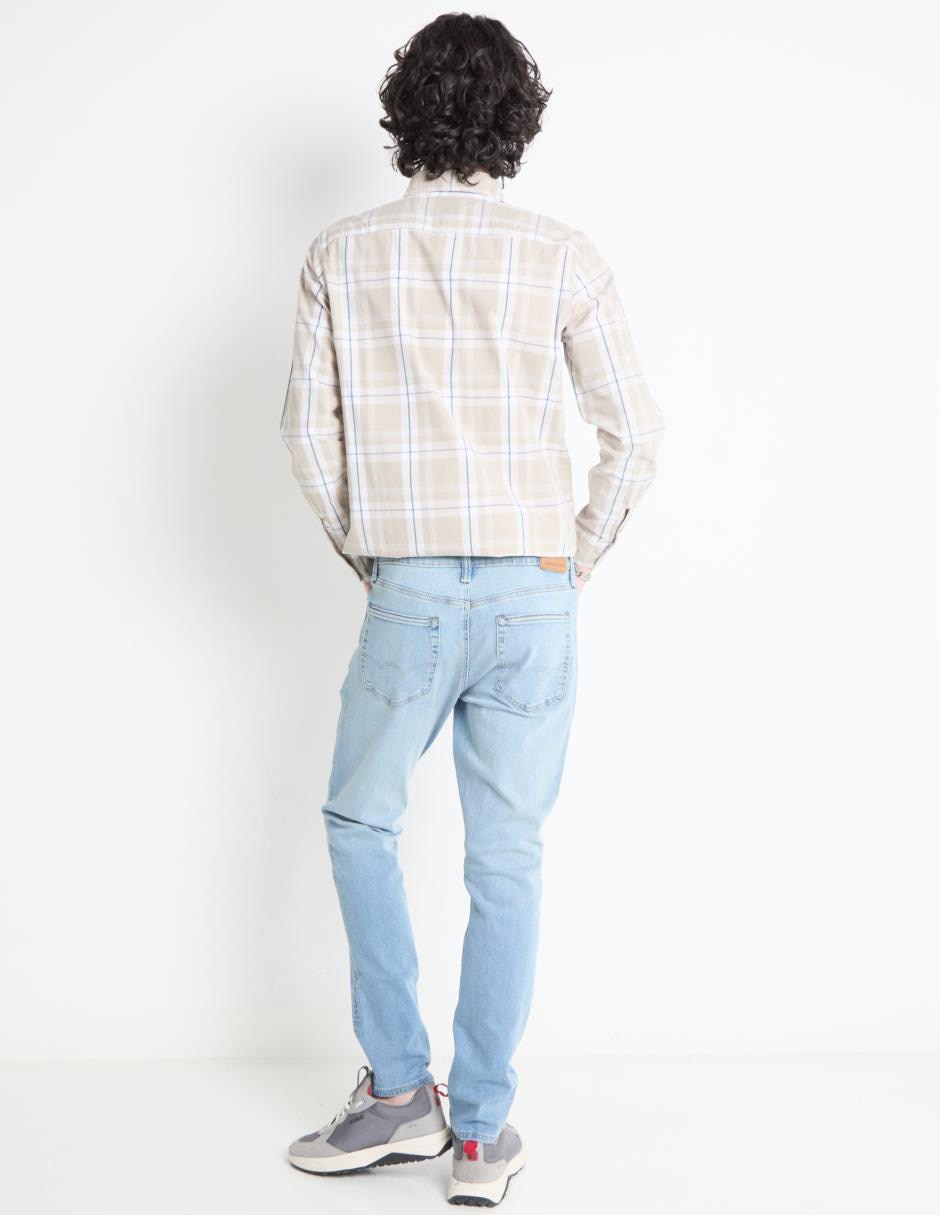 Jeans straight American Eagle lavado claro para hombre
