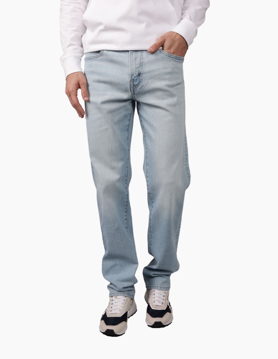 Jeans straight American Eagle deslavado para hombre