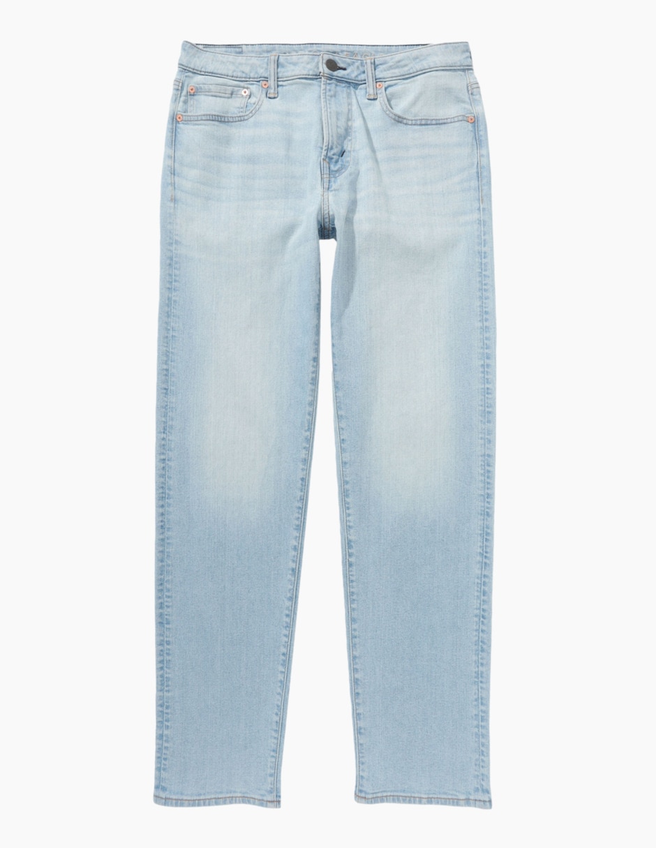 Jeans straight American Eagle deslavado para hombre