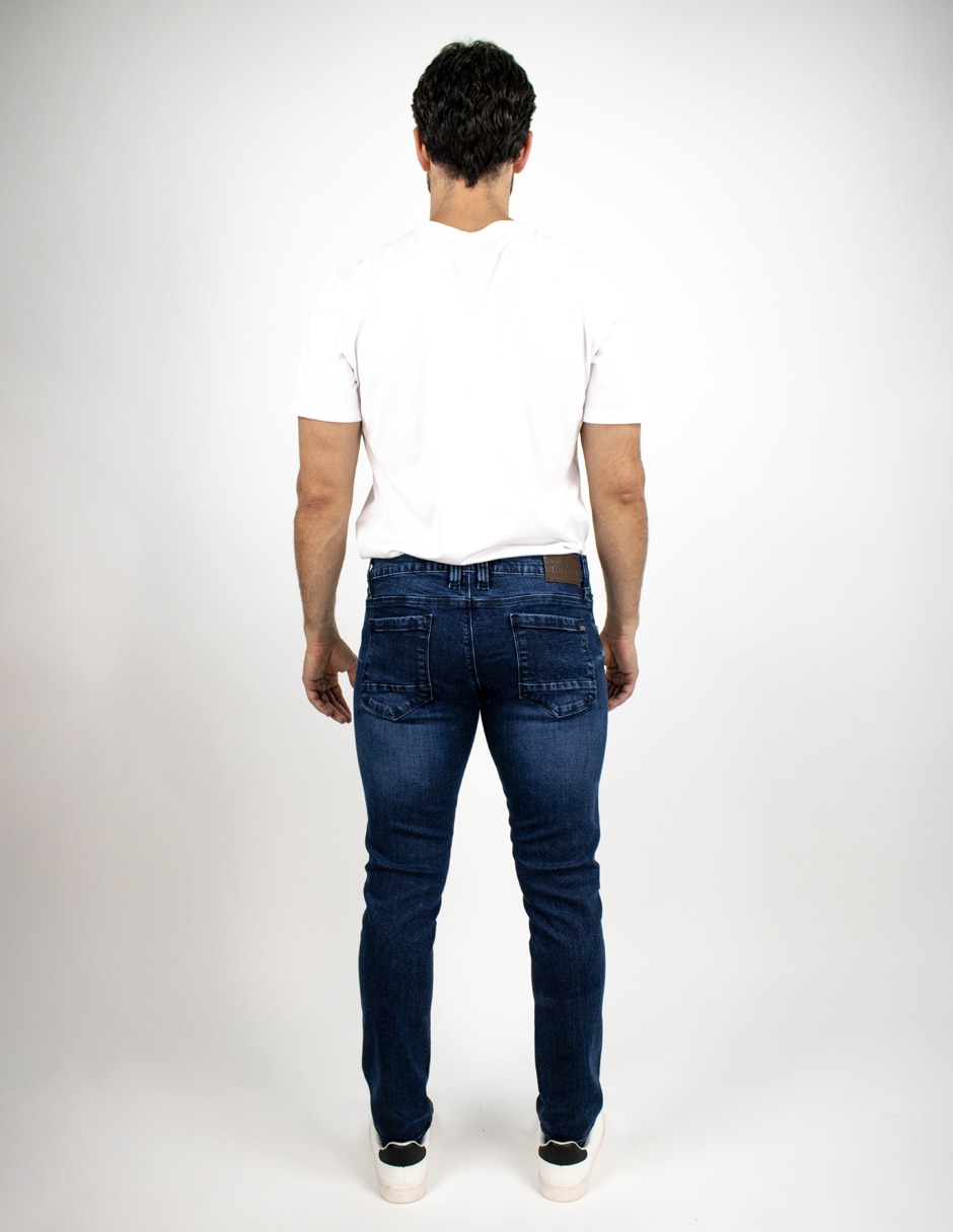Jeans slim deslavado para hombre 5