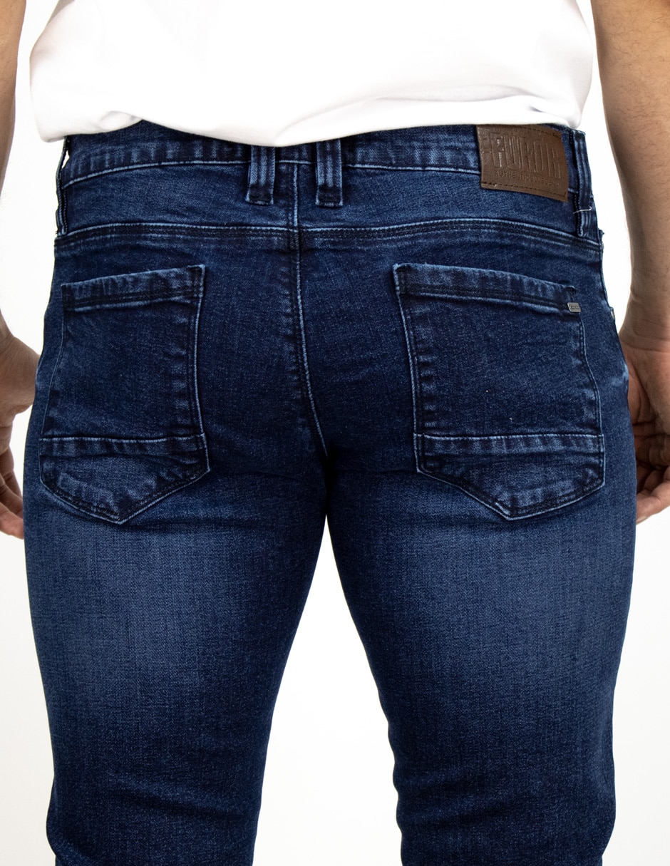 Jeans slim deslavado para hombre 7
