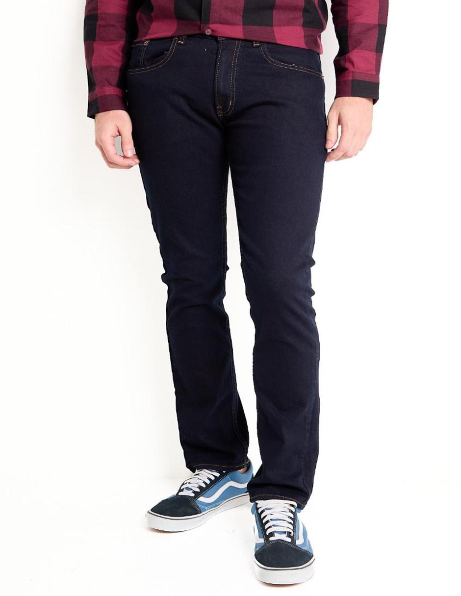 Jeans slim lavado obscuro para hombre