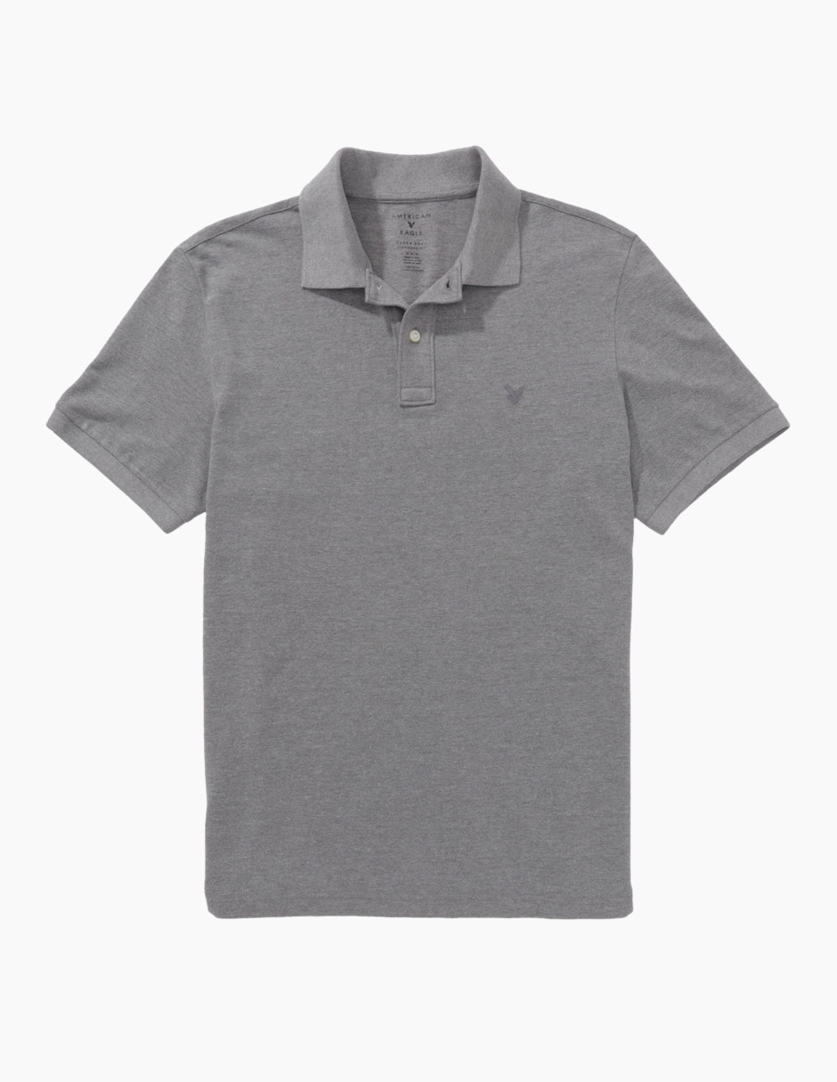 Playera tipo polo American Eagle P Mfo Heather Grey P para hombre