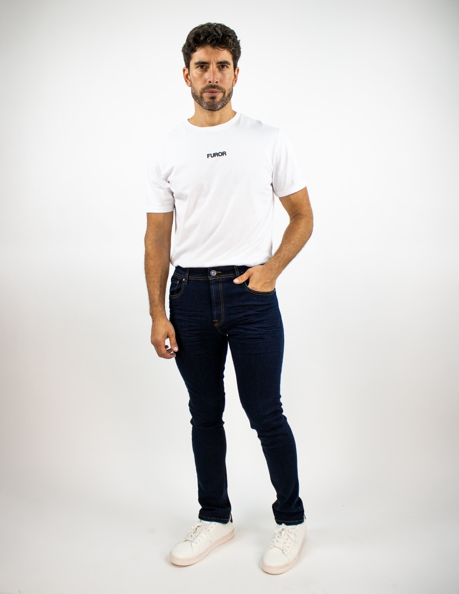 Jeans straight Furor lavado medio para hombre