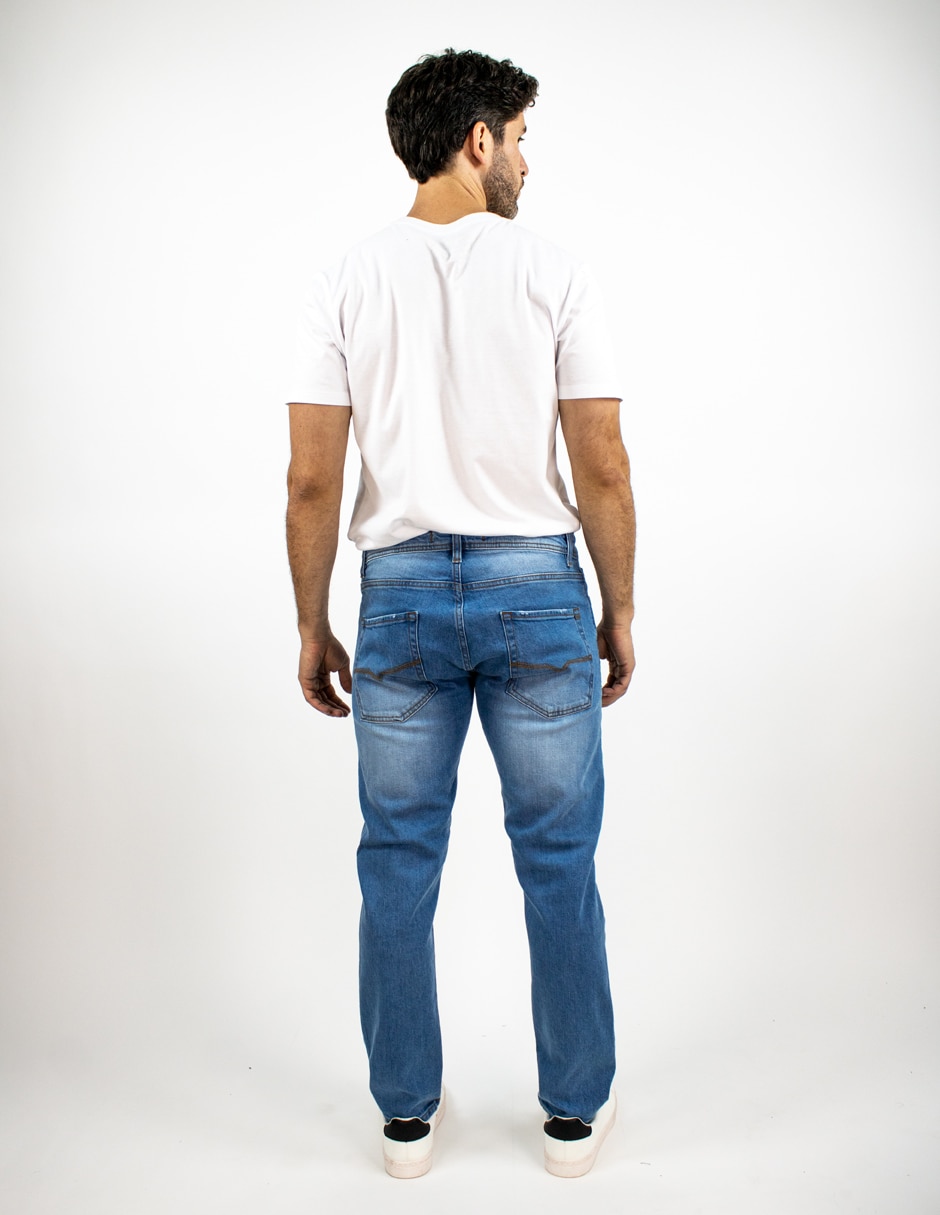 Jeans slim lavado medio para hombre 4