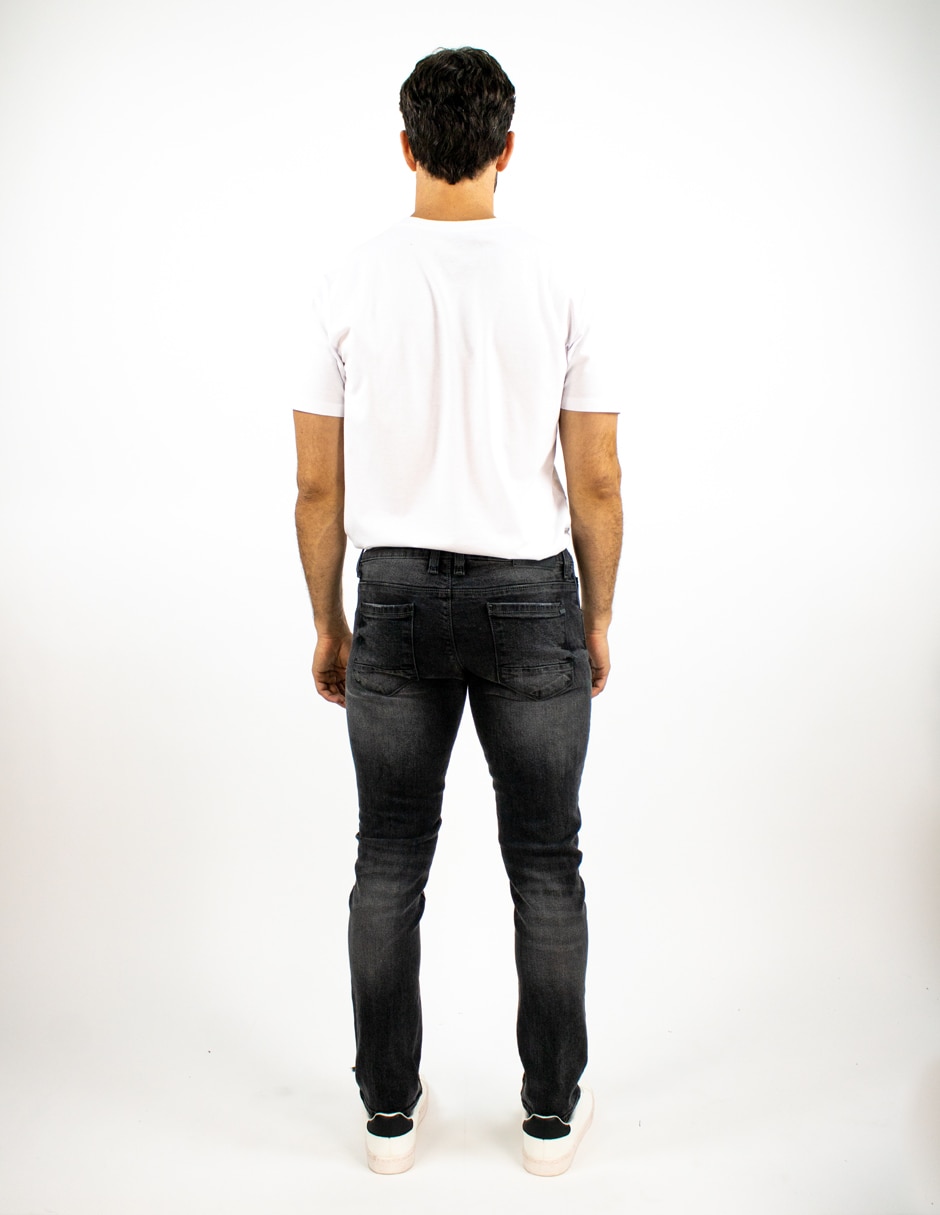 Jeans slim deslavado para hombre 5