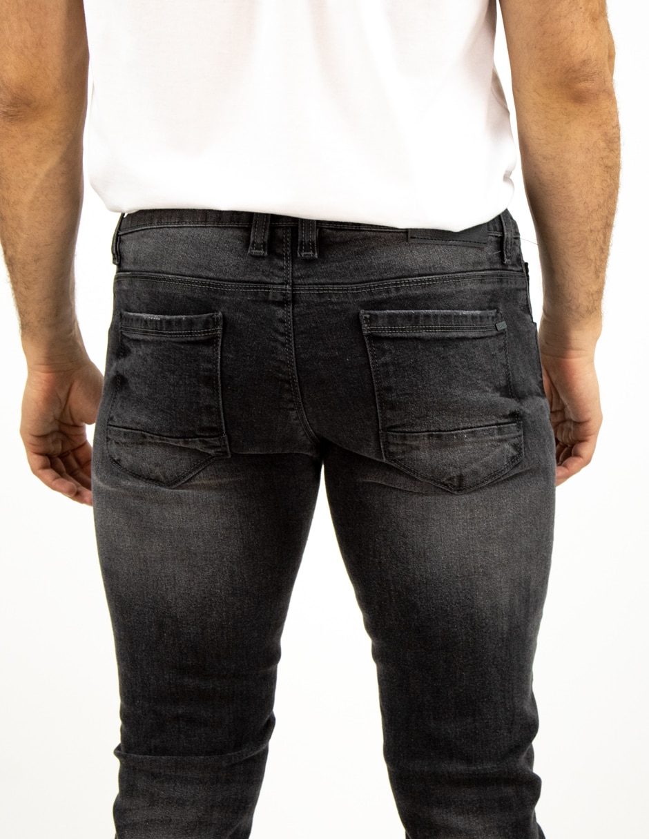Jeans slim deslavado para hombre 7