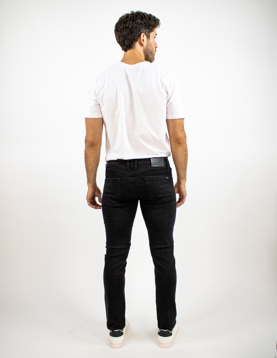 Jeans slim deslavado para hombre