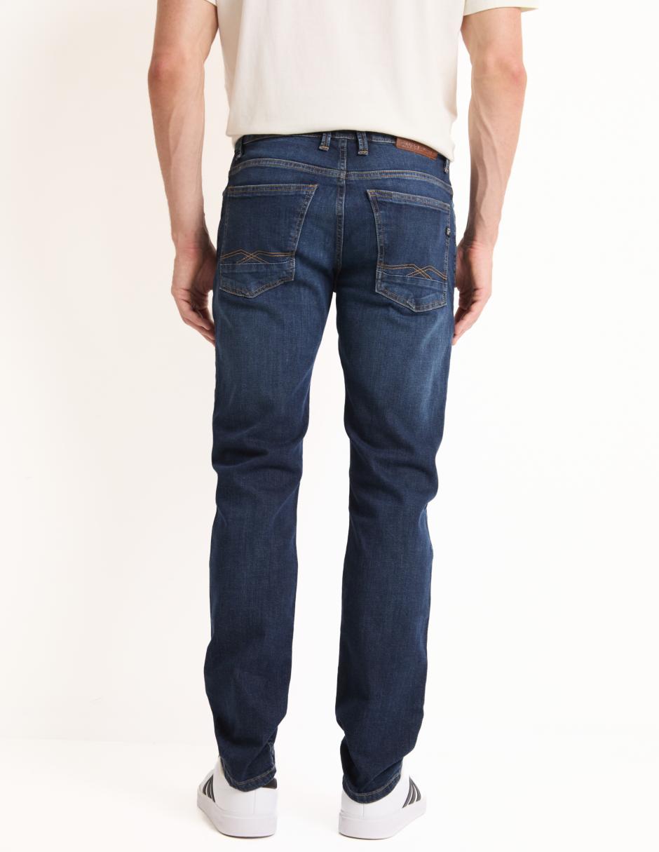 Jeans straight lavado stone wash para hombre