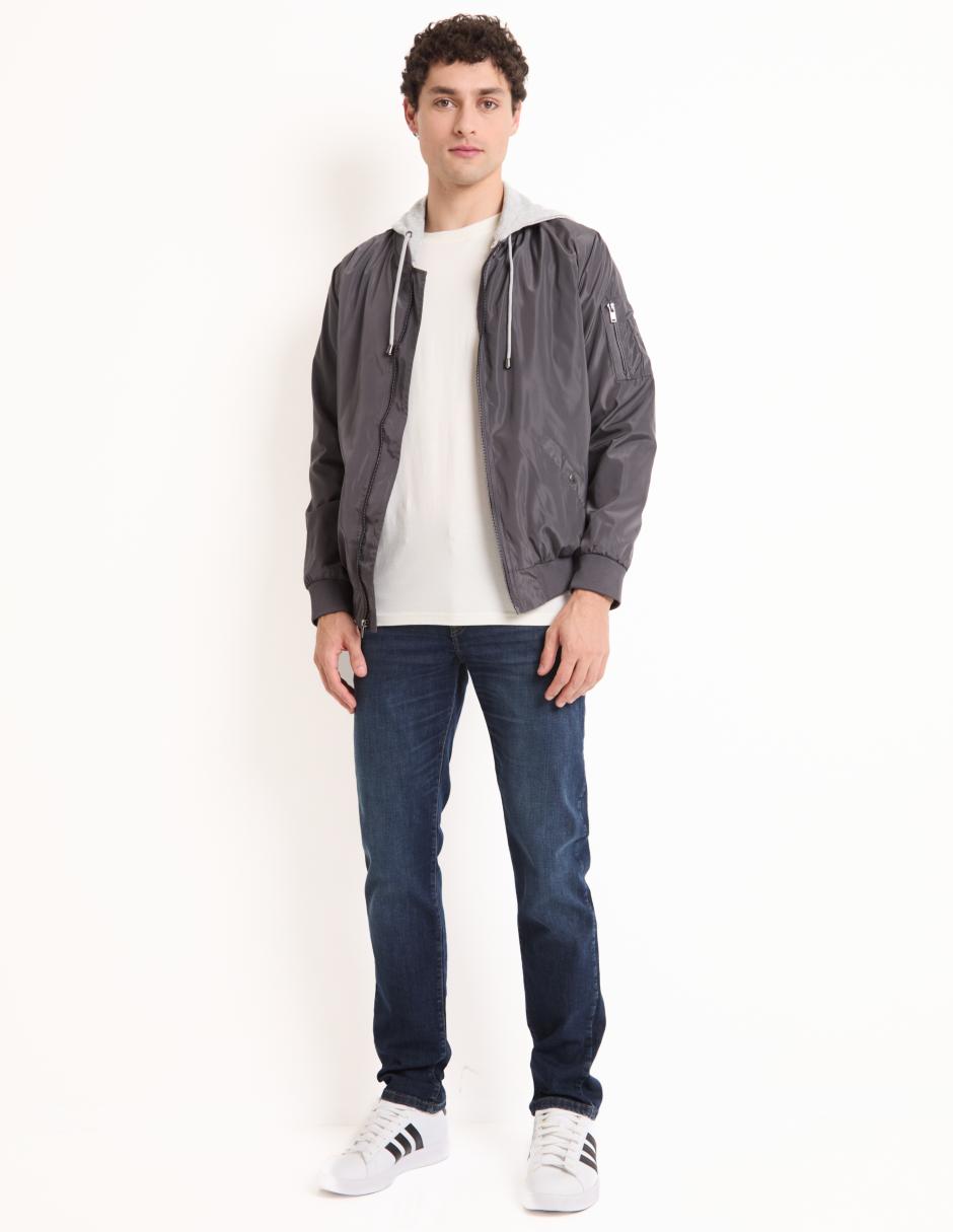 Jeans straight lavado stone wash para hombre