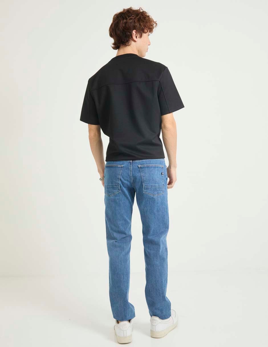 Jeans straight lavado medio para hombre 5