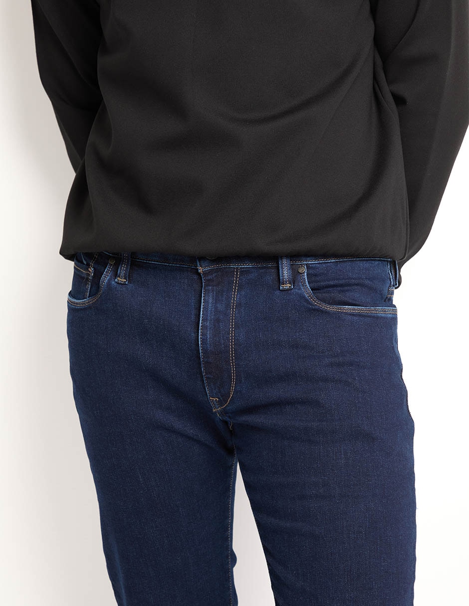 Jeans slim lavado stone wash para hombre 4