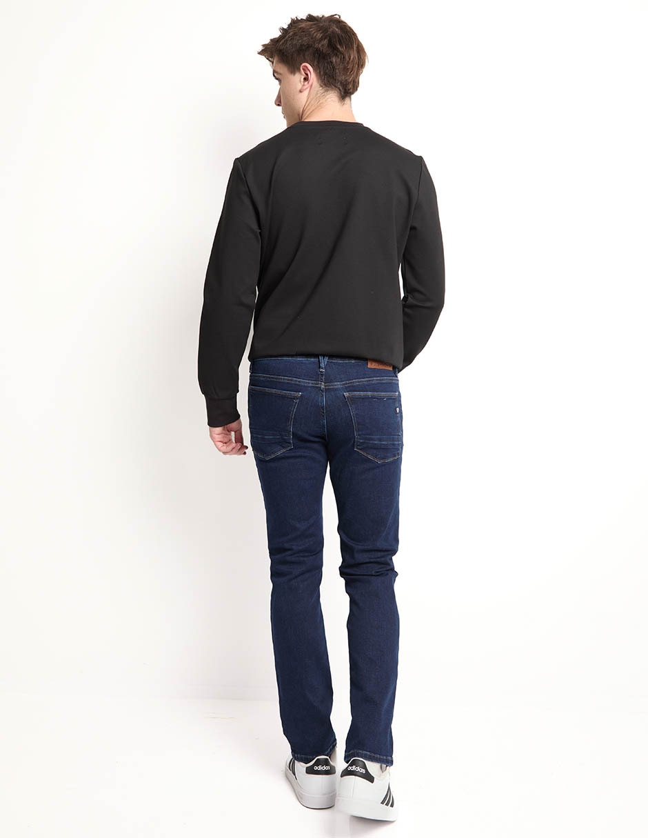 Jeans slim lavado stone wash para hombre 5