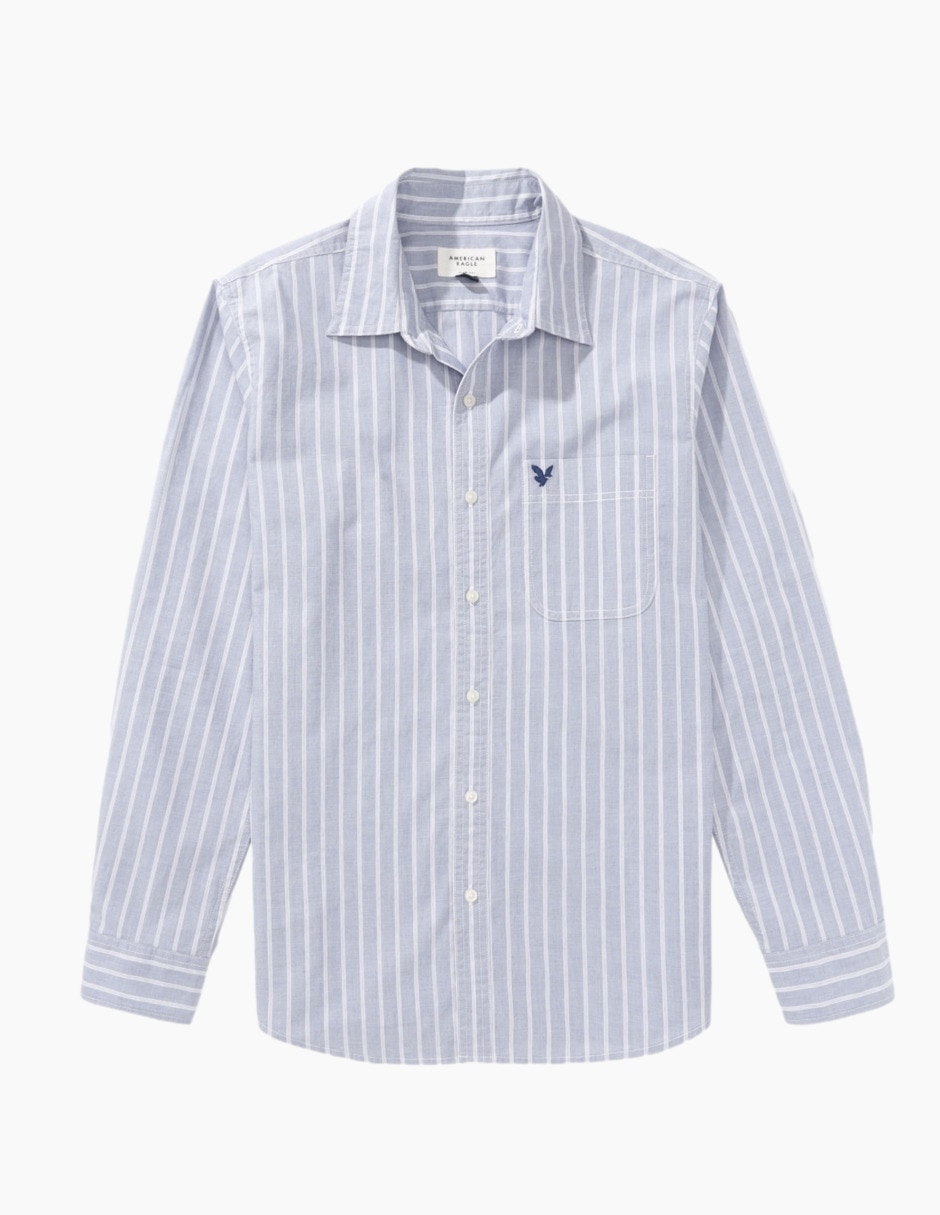 Camisa casual American Eagle de algodón manga larga para hombre