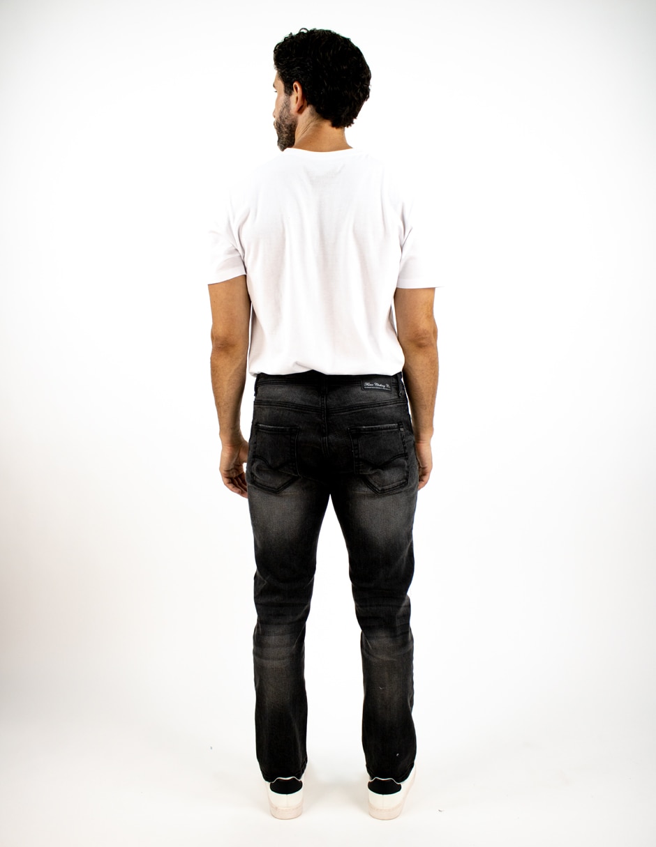 Jeans straight deslavado para hombre