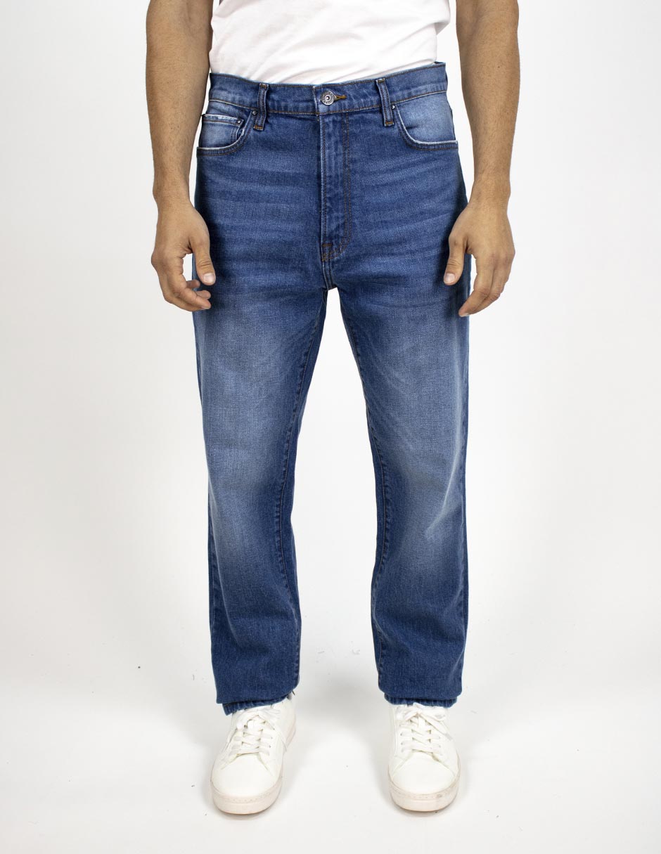 Jeans slim lavado stone wash para hombre 1