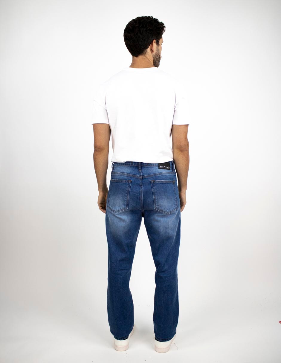 Jeans slim lavado stone wash para hombre 5